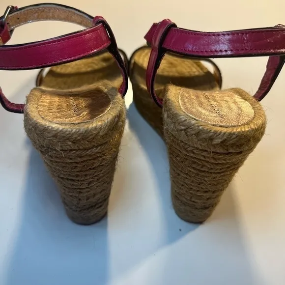 Marc By Marc Jacobs Colorblock Leather Raffia Wedge Sandals EU size 41