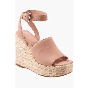 Marc Fisher LTD Nelly Ankle Strap Wedge Sandals Light Natural 111 Women’s Size 8
