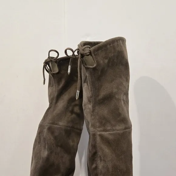 Marc Fisher Over The Knee Tall Boots Brown Taupe Suede Shoes Size 7