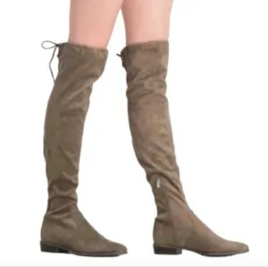 Marc Fisher Over The Knee Tall Boots Brown Taupe Suede Shoes Size 7