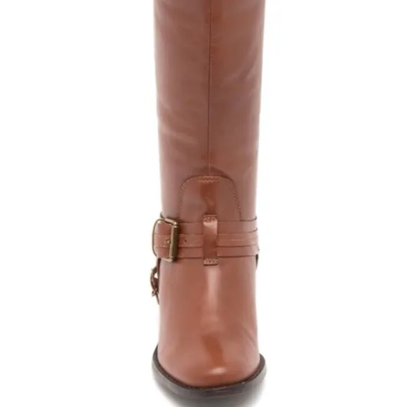 Matisse Flashback Leather Tall Riding Boots back zip closure brown size 7