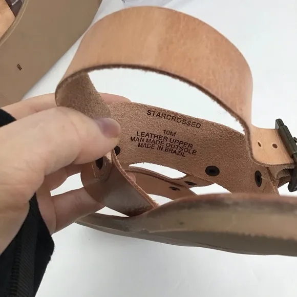 Matisse Women’s Starcrossed Leather Slip-On Sandal NWOT Tan Summer Beach Size 10