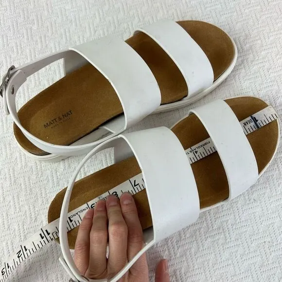 Matt &amp; Natt EU 41 US 11 Women’s Ashai Vegan Leather Supple Footbed Sandals Italy