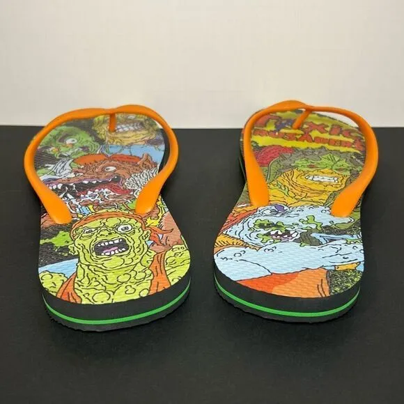 Mens Big Herc x TOXIC CRUSADERS Flip Flop Sandals 1 of 100 / Size 12