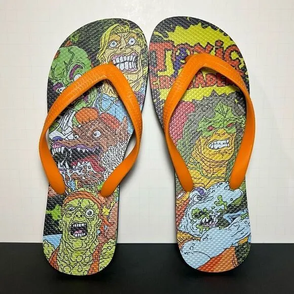 Mens Big Herc x TOXIC CRUSADERS Flip Flop Sandals 1 of 100 / Size 12