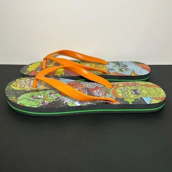 Mens Big Herc x TOXIC CRUSADERS Flip Flop Sandals 1 of 100 / Size 12
