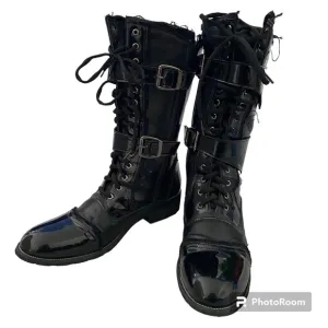 Mens Boots Tall-Shaft Black Size 8