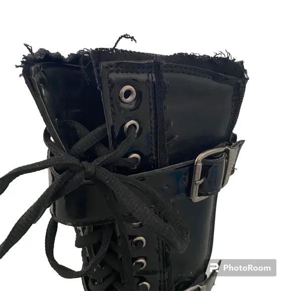 Mens Boots Tall-Shaft Black Size 8