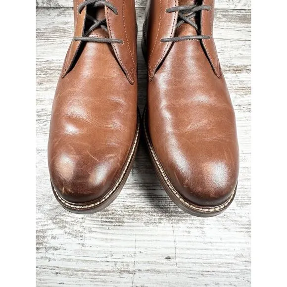 Men's Cole Haan Kennedy Grand Brown Leather Waterproof Chukka Boots Sz 10M