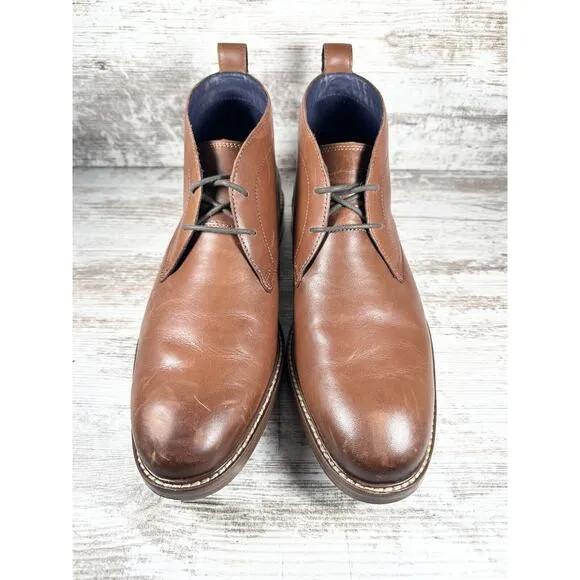 Men's Cole Haan Kennedy Grand Brown Leather Waterproof Chukka Boots Sz 10M