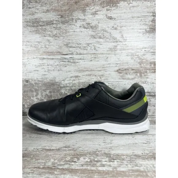 Men's Footjoy FJ Pro SL 53813 Black Spikeless Waterproof Golf Shoes Sz 11.5M