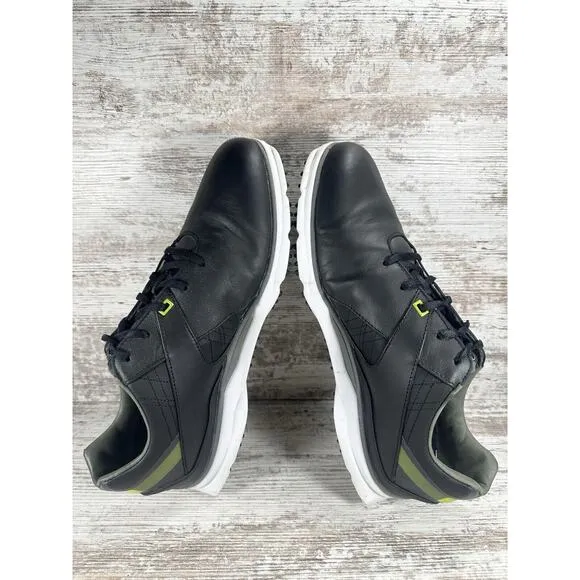 Men's Footjoy FJ Pro SL 53813 Black Spikeless Waterproof Golf Shoes Sz 11.5M