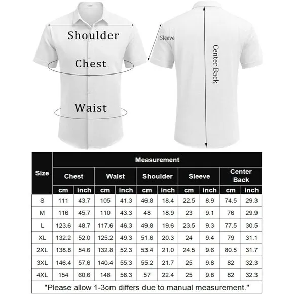 Men's Linen Shirts Short Sleeve Casual Shirts Button Down Shirt