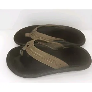 Men's Olukai Hokua Sandals Flip flops Size 12 vegan friendly Beach Vacation