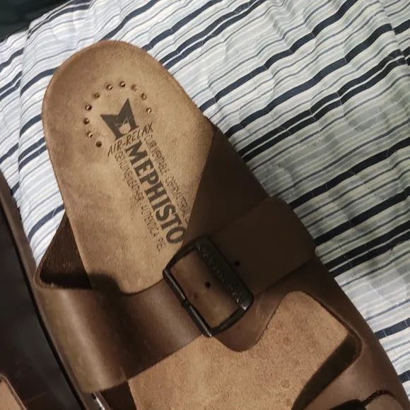 Mephisto Brown Comfort Sandals with Adjustable Straps