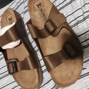 Mephisto Brown Comfort Sandals with Adjustable Straps