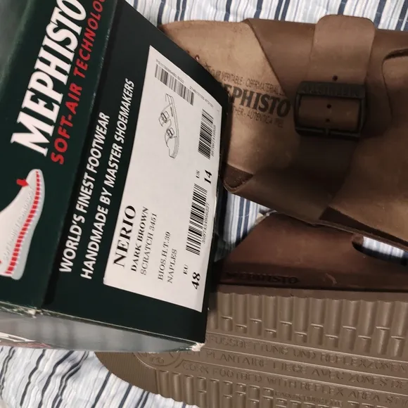 Mephisto Brown Comfort Sandals with Adjustable Straps