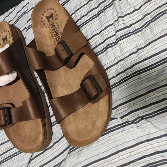 Mephisto Brown Comfort Sandals with Adjustable Straps