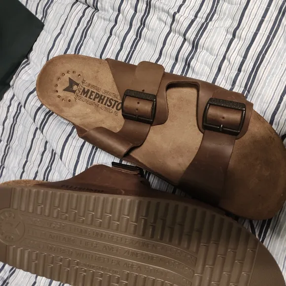 Mephisto Brown Comfort Sandals with Adjustable Straps