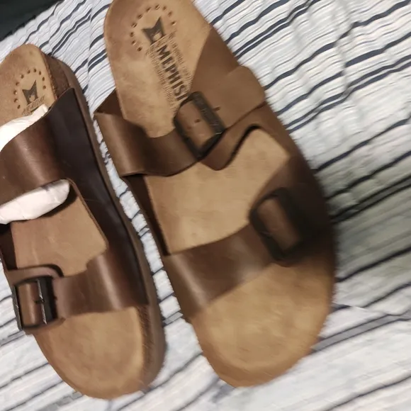 Mephisto Brown Comfort Sandals with Adjustable Straps