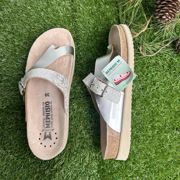 MEPHISTO  Helen Mix$159/NEW women size 38 COLOR: SILVER