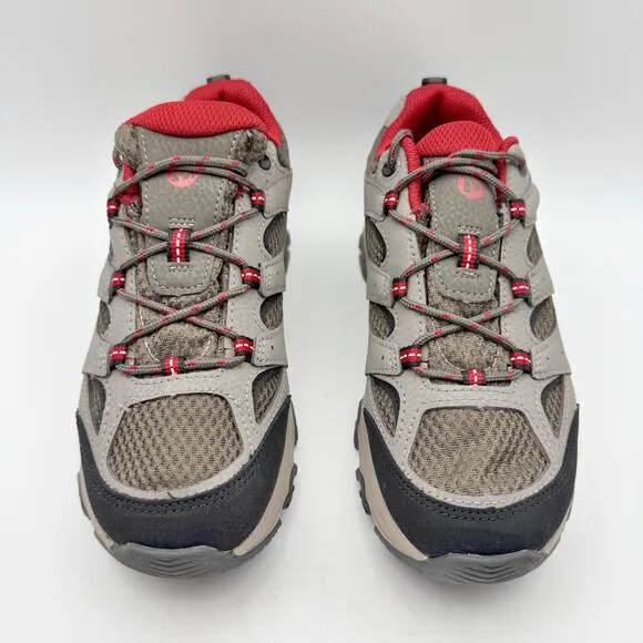 Merrell Kids Moab 3 Low Waterproof Shoe US 3.5 Red Grey Waterproof Athletic NIB