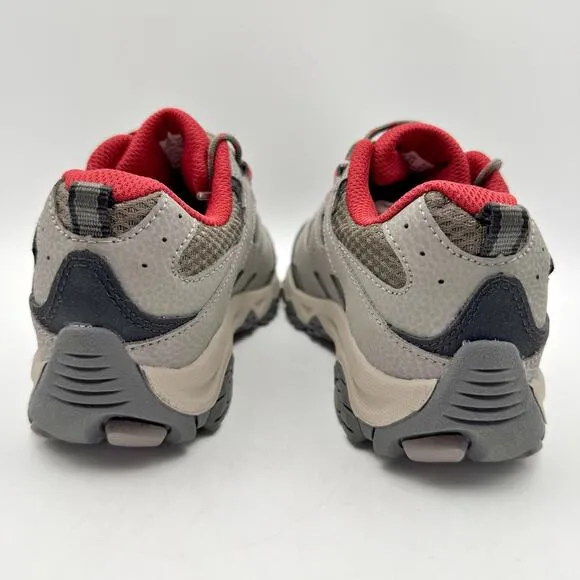 Merrell Kids Moab 3 Low Waterproof Shoe US 3.5 Red Grey Waterproof Athletic NIB