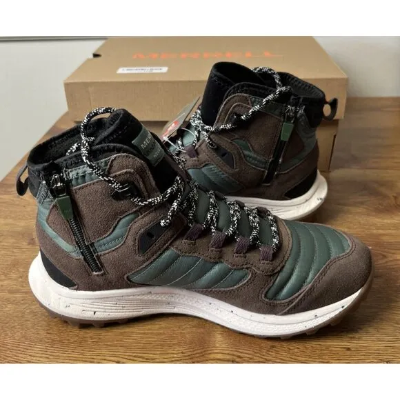 Merrell Men Nova 3 Thermo Mid Waterproof Shoes Forest Green/Brown Size 7