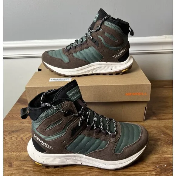 Merrell Men Nova 3 Thermo Mid Waterproof Shoes Forest Green/Brown Size 7