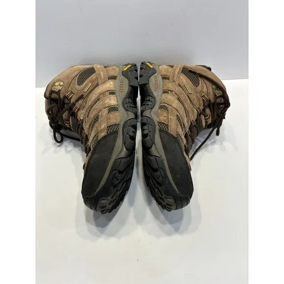 Merrell Mens Moab 2 Earth Hiking Shoes J06051 Brown Leather Waterproof Sz 12W