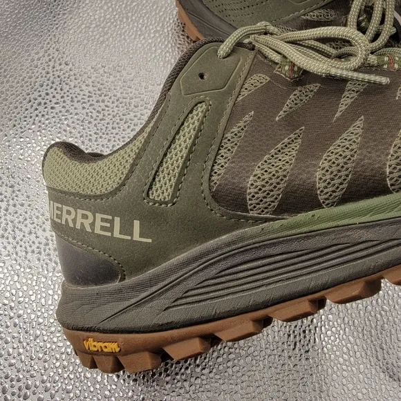 Merrell Mens Nova Tactical Sz 8 shoes. Dark olive, synthetic, machine washable.