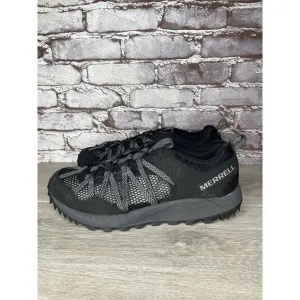 Merrell Wildsport Aerosport Black Synthetic Lace Hiking Outdoor Shoes Men 11.5M