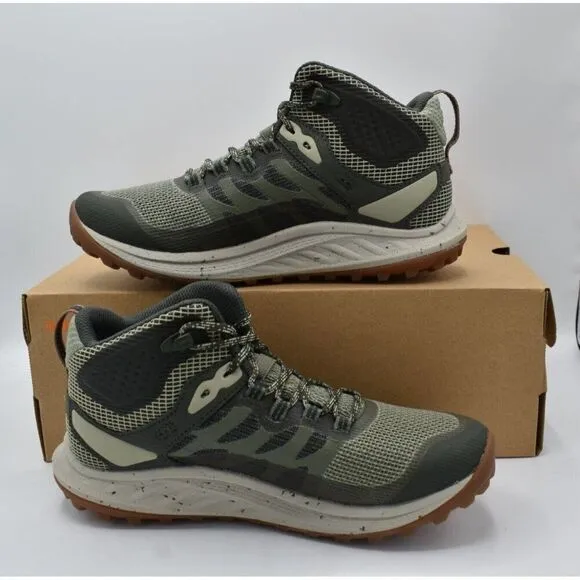 Merrell Women Size 8 Antora 3 Mid Lichen Waterproof Hiking Trail Running Shoes