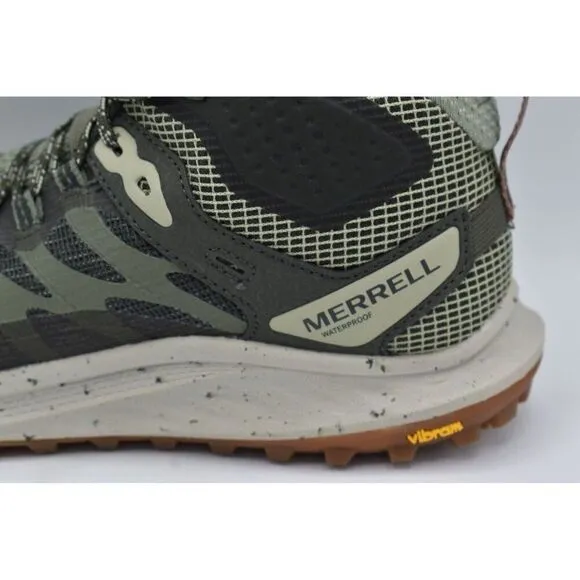 Merrell Women Size 8 Antora 3 Mid Lichen Waterproof Hiking Trail Running Shoes