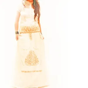 Mexican Embroidered Skirt Dress Maxi Boho Aida