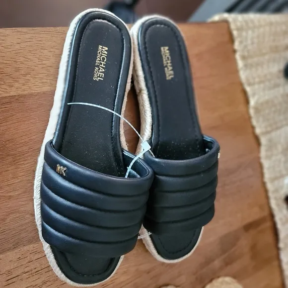 Michael Kors Black Women's Slide Sandals