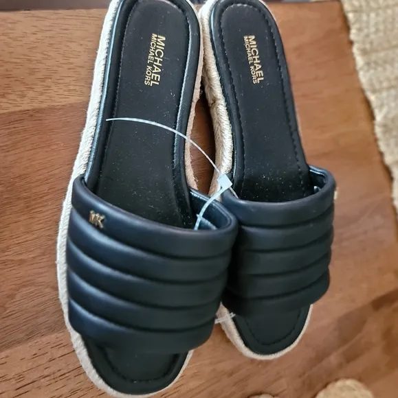Michael Kors Black Women's Slide Sandals