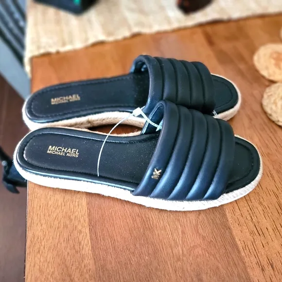 Michael Kors Black Women's Slide Sandals
