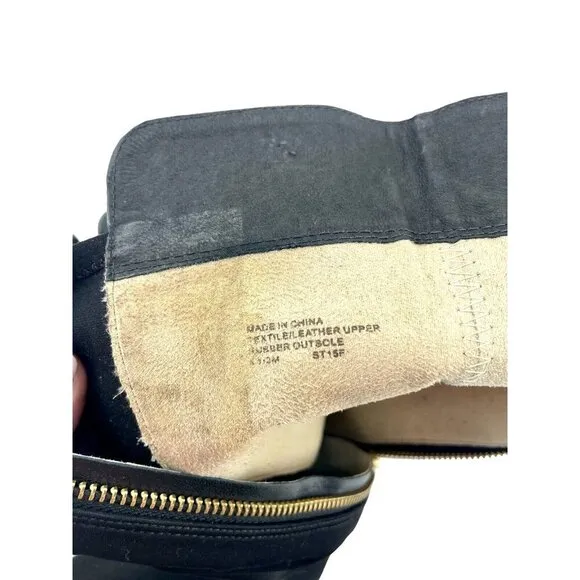 Michael Kors Boots Joanie Tall Leather Riding Stretch Back Sz 4.5 New $249