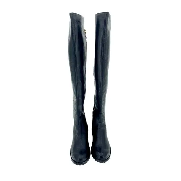 Michael Kors Boots Joanie Tall Leather Riding Stretch Back Sz 4.5 New $249