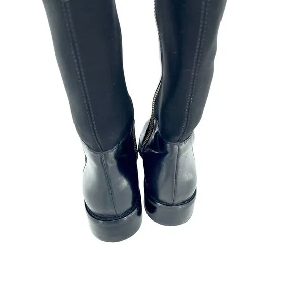 Michael Kors Boots Joanie Tall Leather Riding Stretch Back Sz 4.5 New $249