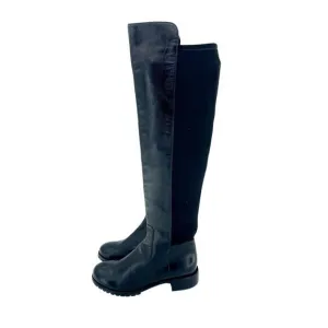 Michael Kors Boots Joanie Tall Leather Riding Stretch Back Sz 4.5 New $249