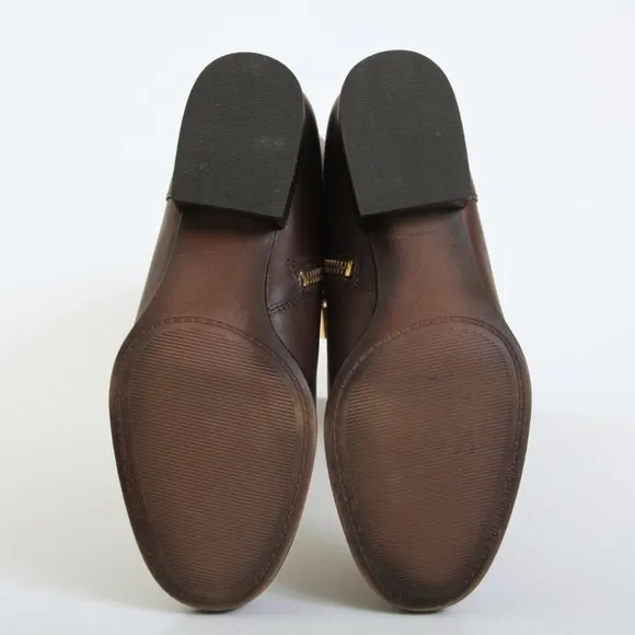 Michael Kors Harland Leather Tall Boots in Brown Women Size 5.5