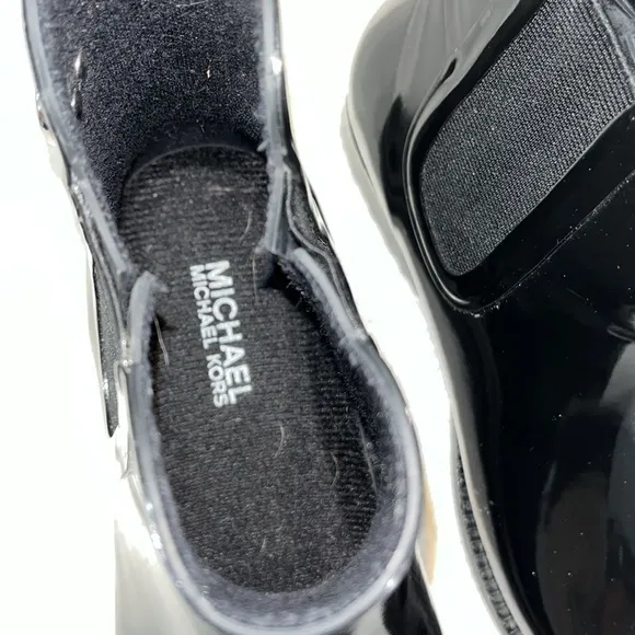 Michael Kors women’s short, black‎ rubber rain boot size 7