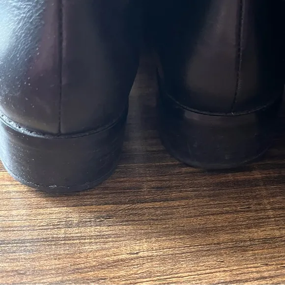 MICHAEL Michael Kors Black Leather Fulton Harness Riding Boots Size 9.5