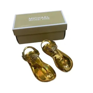 MICHAEL Michael Kors Girl's Size 7 Jelly Hayla Sandals Gold Colored NWT Shiny