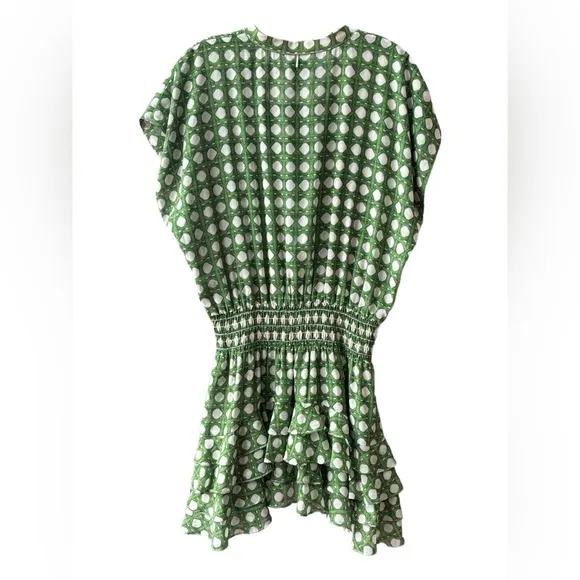MISA Los Angeles “Evie” Dress in “Green Rattan Tile” NWT, size Large 🍃
