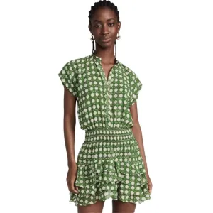 MISA Los Angeles “Evie” Dress in “Green Rattan Tile” NWT, size Large 🍃