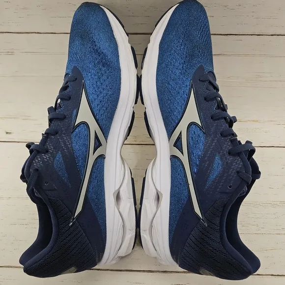 Mizuno Wave Rider 23 Mens 13 Blue Running Mesh Breathable Shoes Sneakers