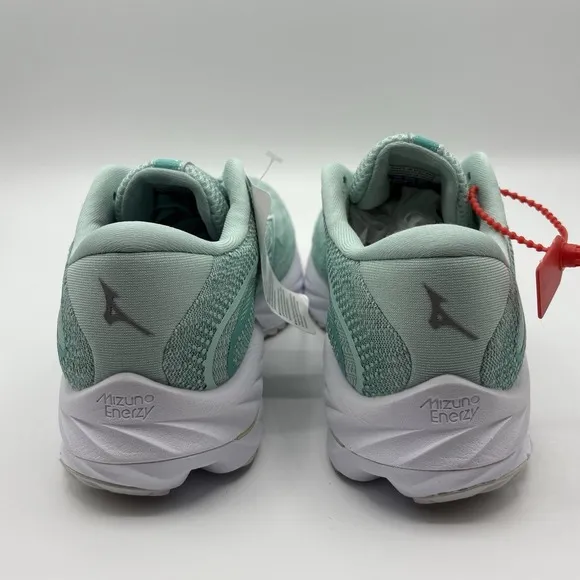 Mizuno Women's Wave Rider 27 EGGSHELL BLUE-WHITE Running Shoe Size 6